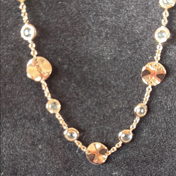 Ippolita *Rose Gold Necklace 18" Wavy Disc & Quartz Stone - Picture 7 of 11